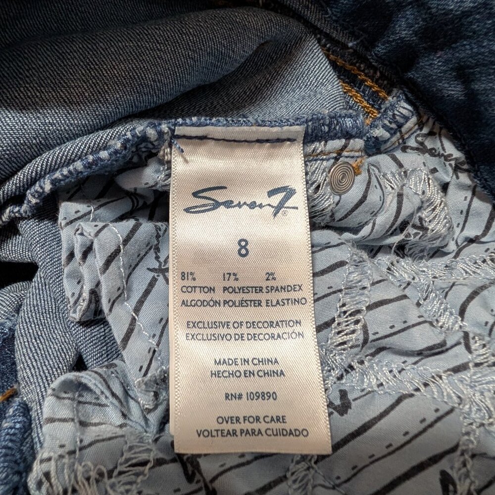 Seven7 Tummyless High Rise Skinny Jeans Stretch Smoothing Cotton Denim Women's 8 - Picture 9 of 10